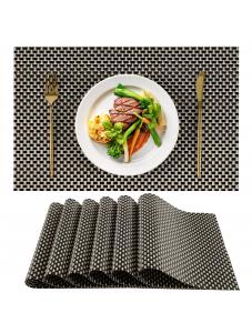 VCVCOO Placemats Set of 6, Vinyl Table Place Mats Stain Resistant Placemats Washable Wipeable Placemat for Kitchen Dinin